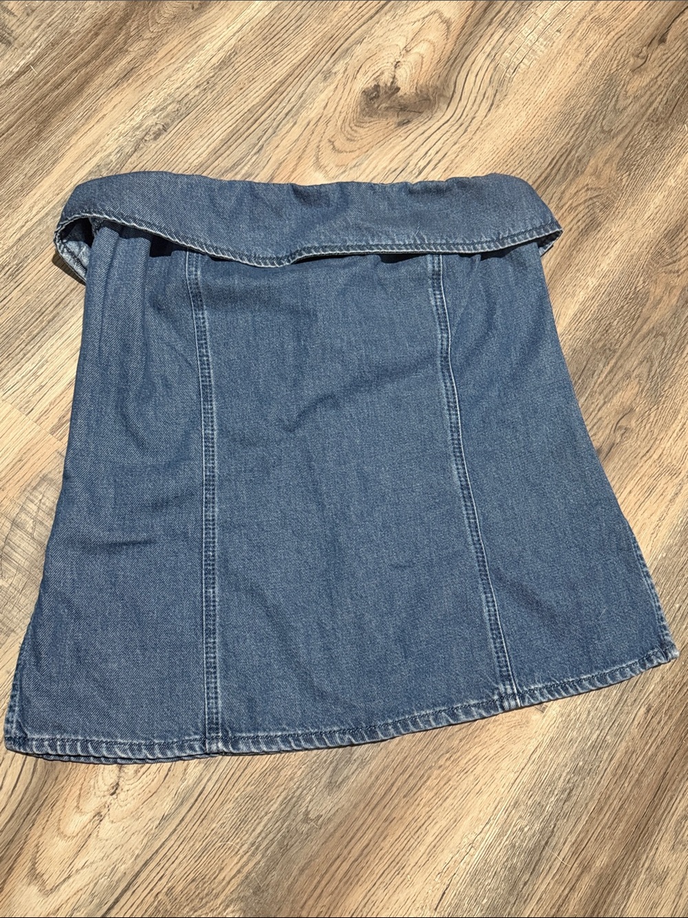 Soft Denim Tube Top